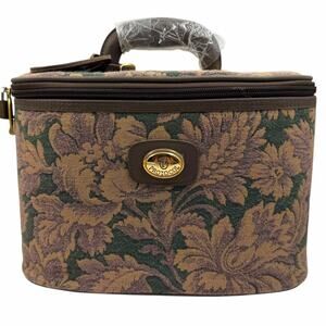 VTG 90s Protocol by Waverly Tapestry Train Case Makeup Bag Strap NOS Deadstock
